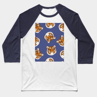 Tiger Heads Pattern Baseball T-Shirt